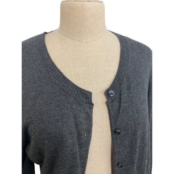 Gap Womens Gray Button-Up Cardigan Sweater L Cotton Blend Made In China - Picture 5 of 10